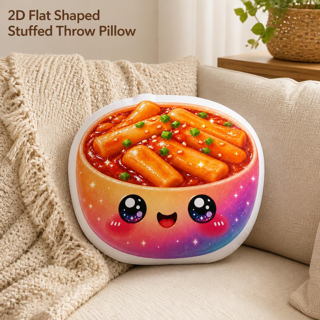 Tteokbokki Rice Cake - Cuscino Peluche Tteokbokki Kawaii, Torta di