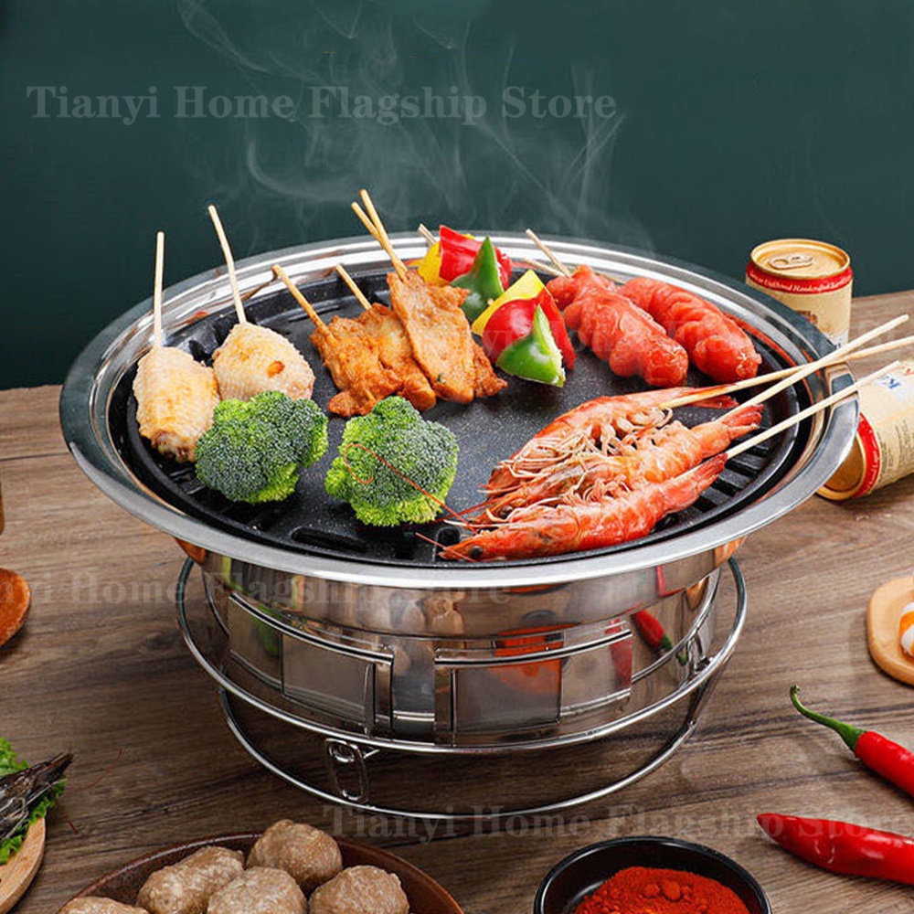 Korean Bbq Grill - Griglie a Carbone in Acciaio Inossidabile,